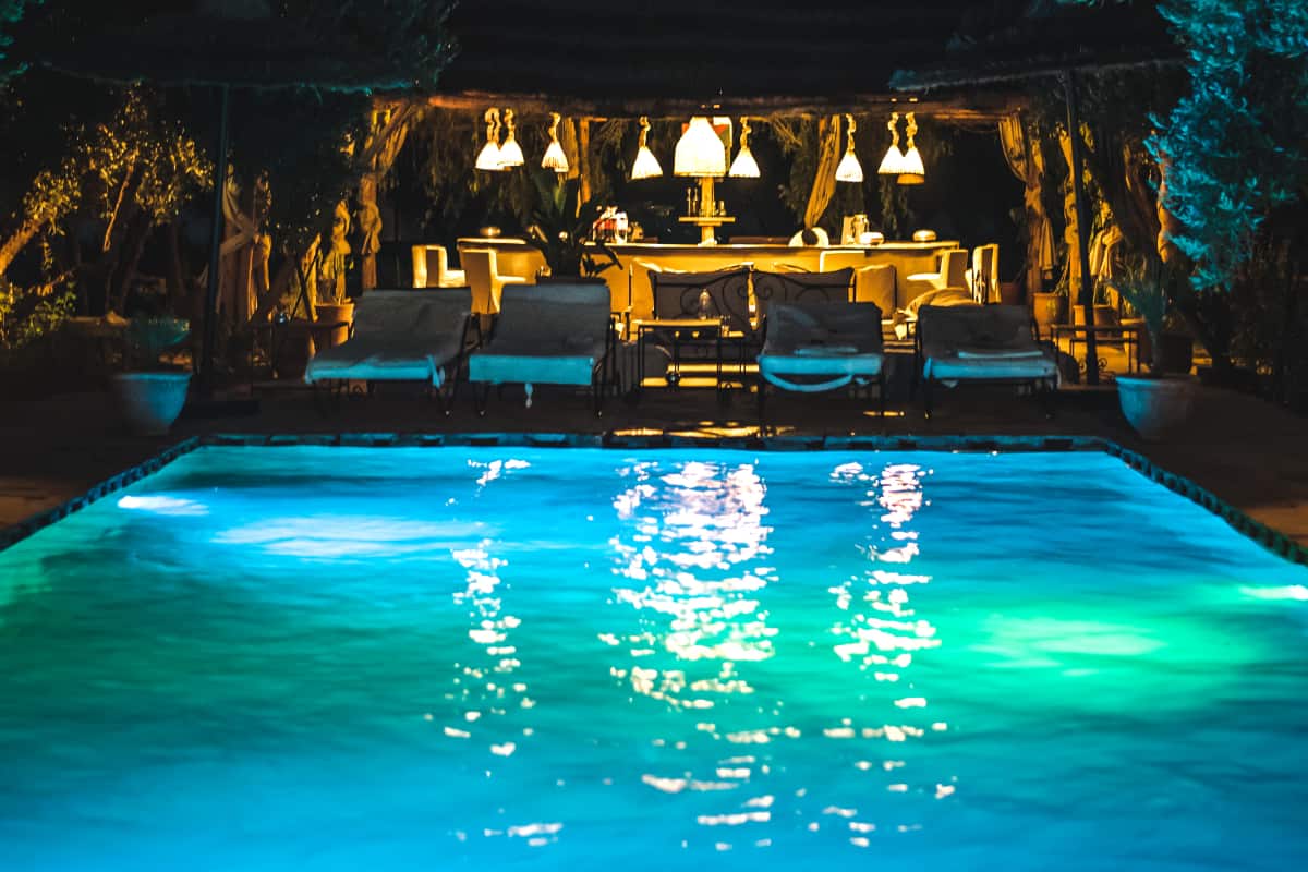 pool lights at night pool lights at night